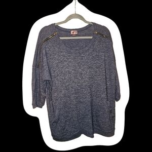 Juniper Ln Blue Heather Top